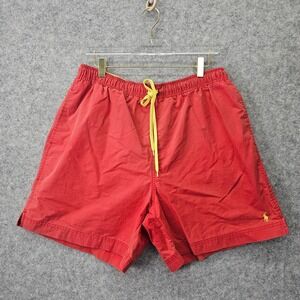 Vintage 90s Swim Trunks Mens L Red POLO SPORT‎ RALPH LAUREN Pony Baywatch 32/5